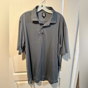 Gray Striped FootJoy Golf Shirt